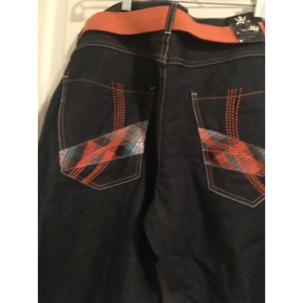Red Ape Men's Blue Denim Jean Shorts Zip Button Pockets Size 34